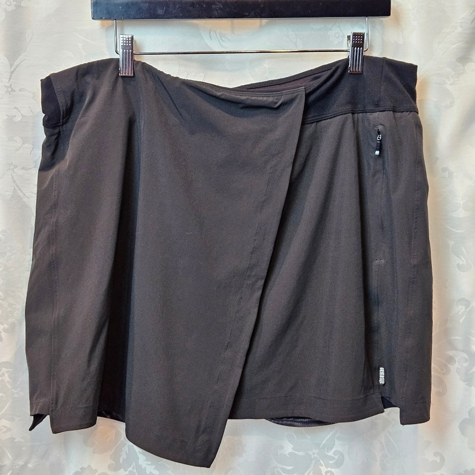 Rei Womens Skort Xl Mesh Liner Skirt Shorts Black